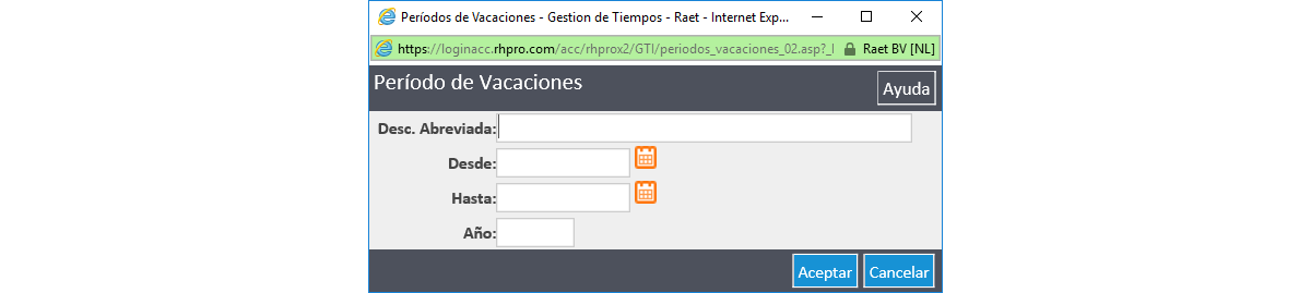 Períodos de Vacaciones