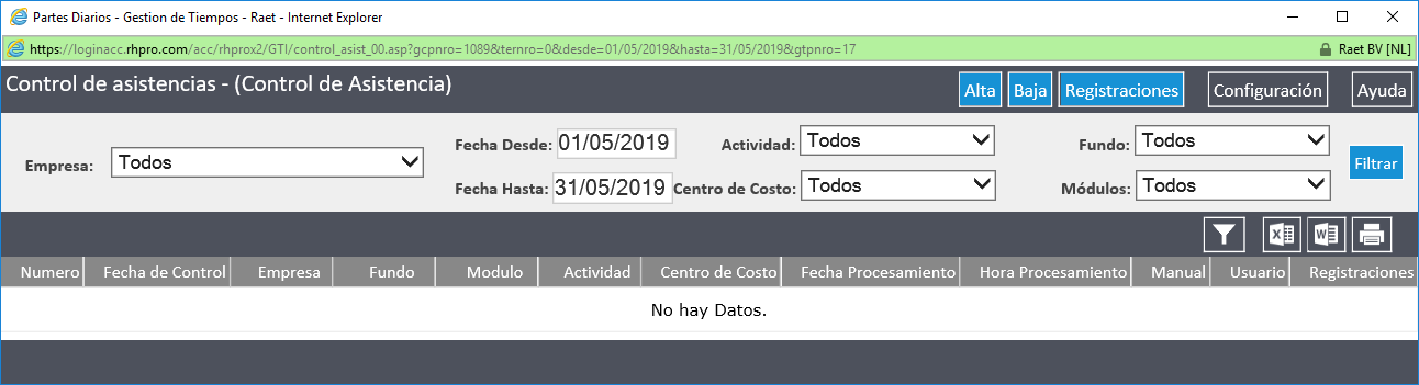 Autorización de Horas