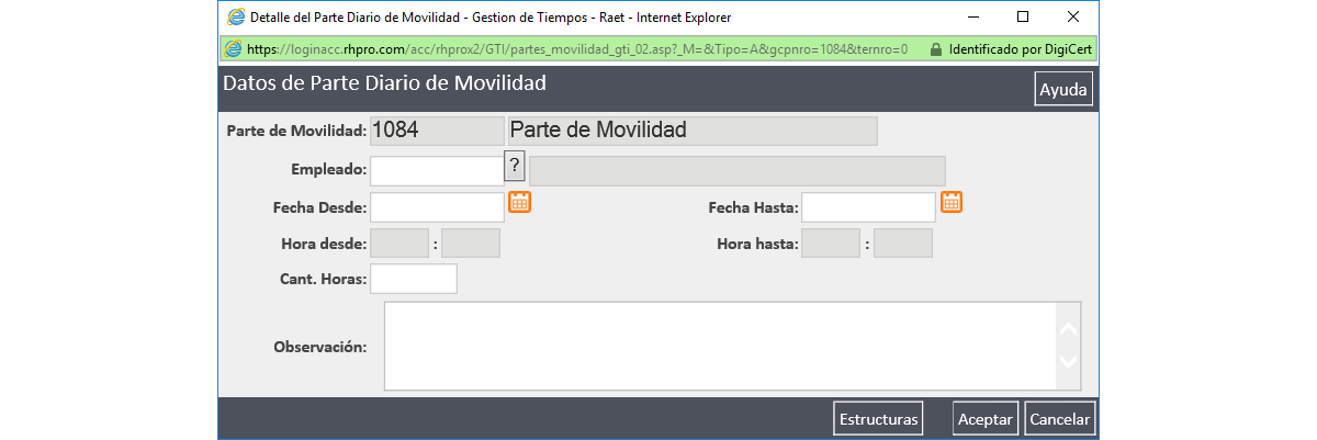 Parte de Movilidad