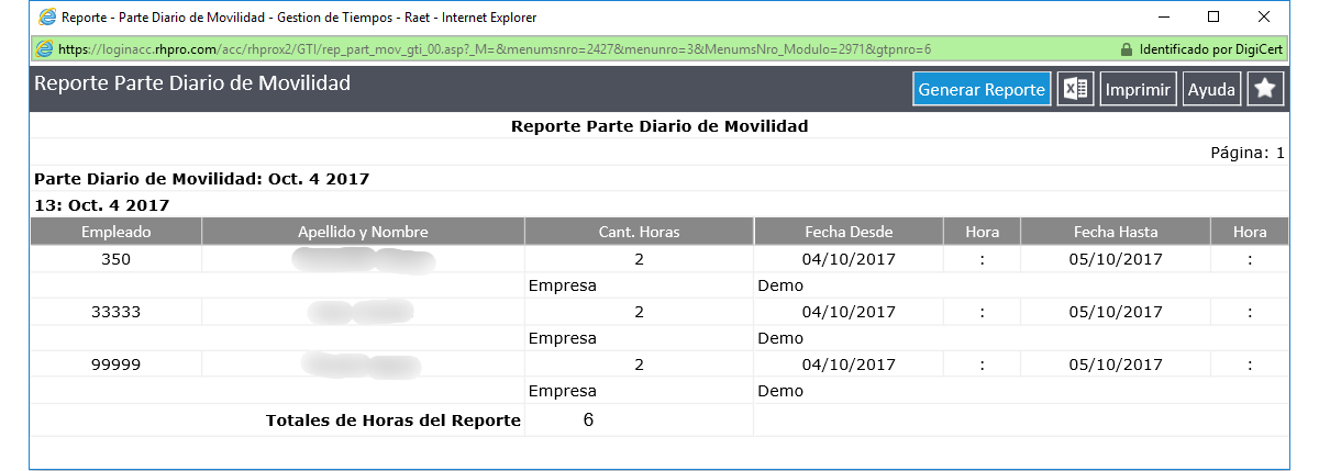 Reporte