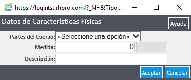 Características fisicas empleado