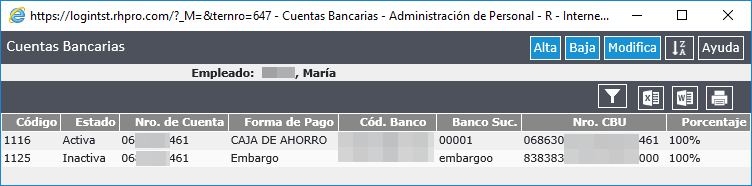 Cuentas Bancarias