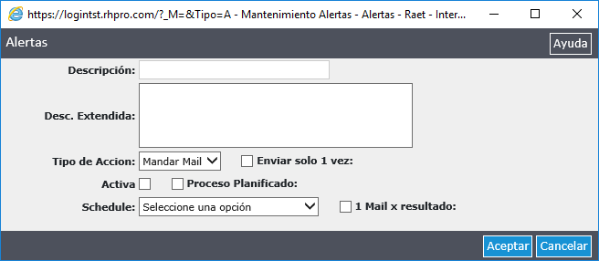 Configuración de Alertas