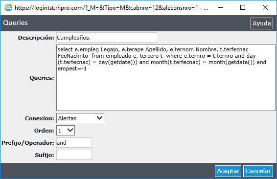Configuración de Alertas