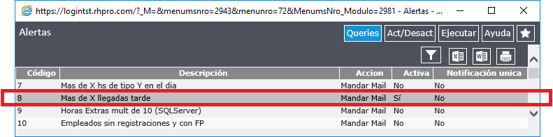 Configuración de Alertas