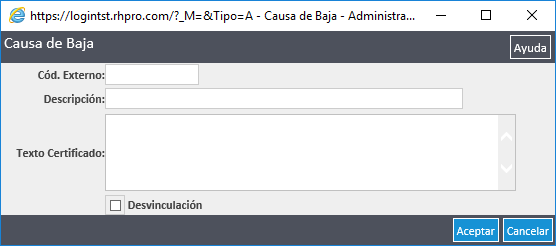 Causa de Baja