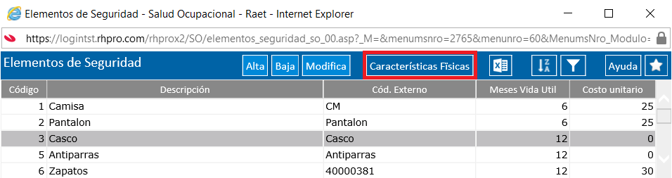 Elementos de Seguridad