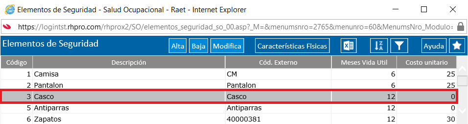 Elementos de Seguridad