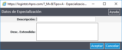 Especialización