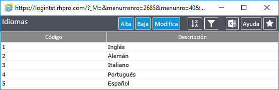 Idiomas