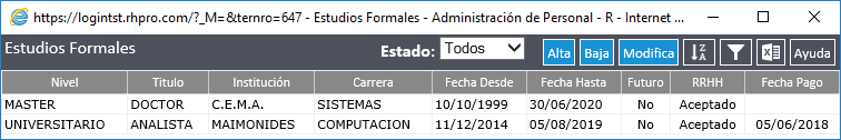 Estudios Formales