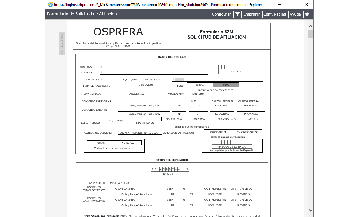 Reporte