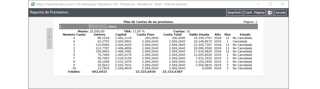 Reporte