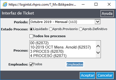 Valores de Tickets