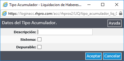 Tipos de Acumuladores