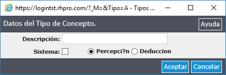 Tipos de Conceptos