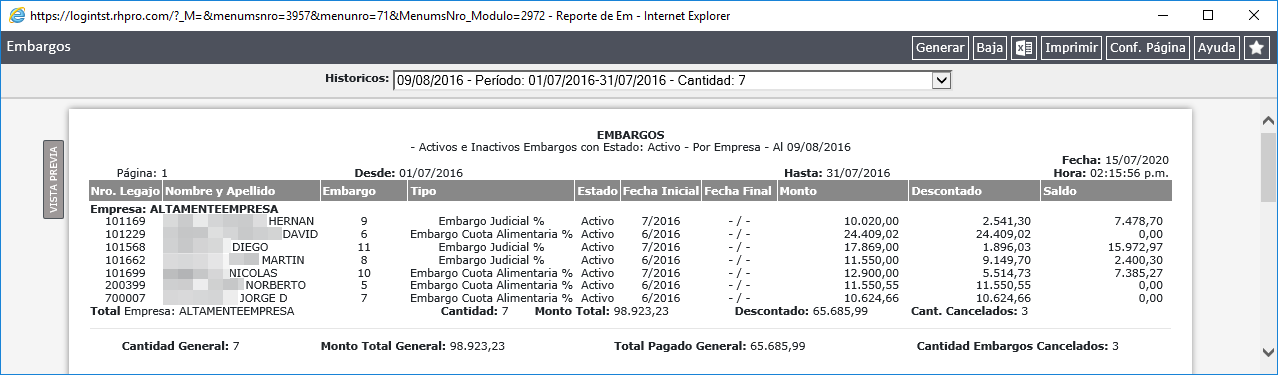 Reporte