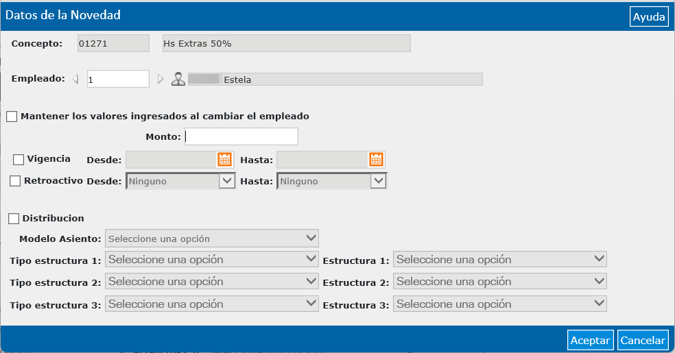 Novedades de Ajuste por Concepto