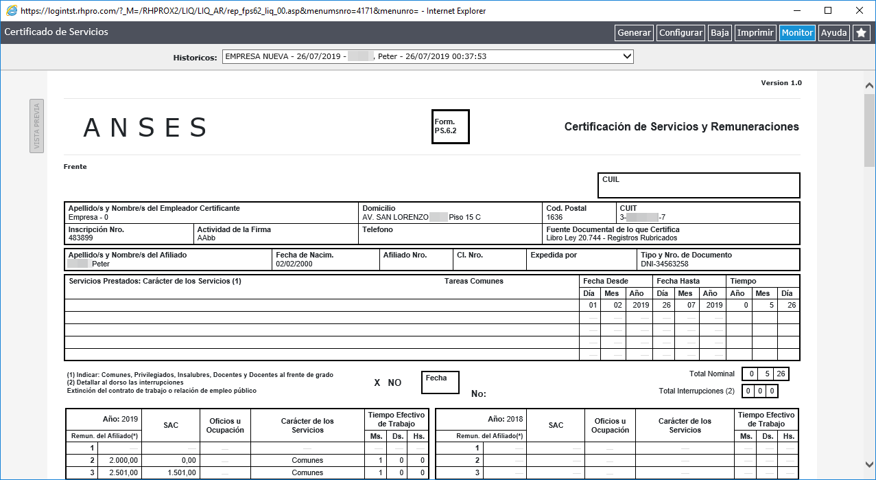 Reporte