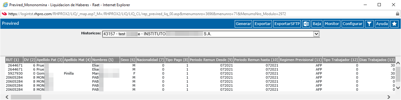 Reporte