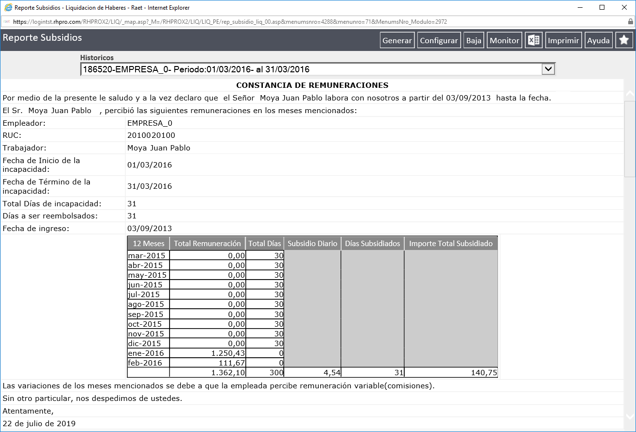 Reporte