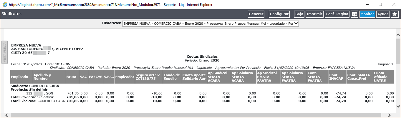 Reporte