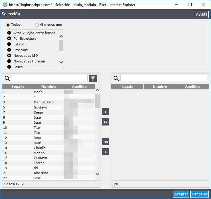 Tablero de Simulación