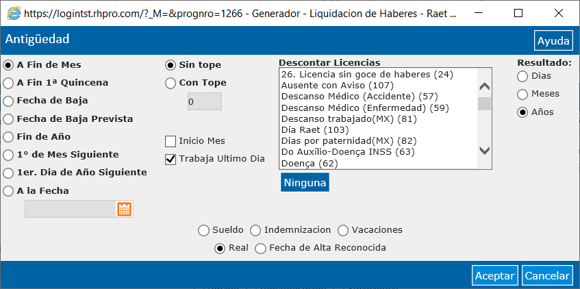 Tipo de búsqueda