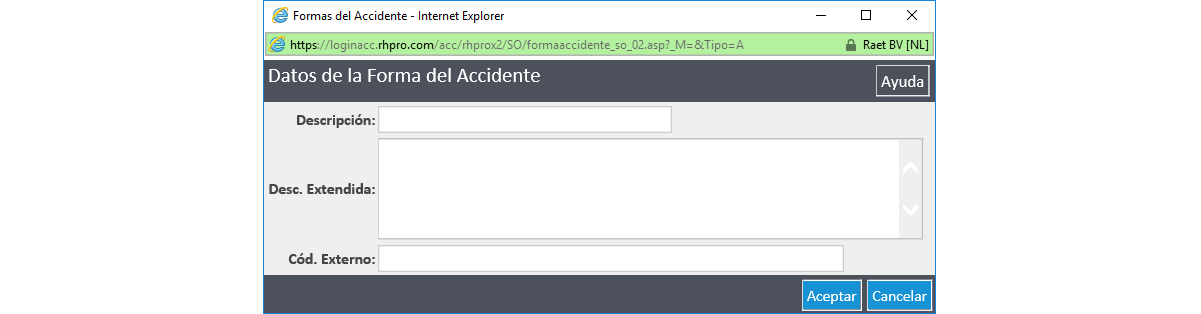 Formas de Accidente