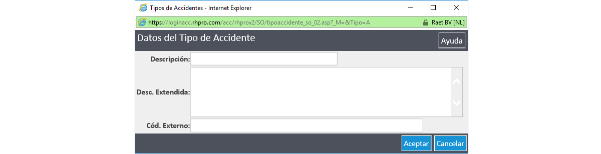 Tipo de Accidente