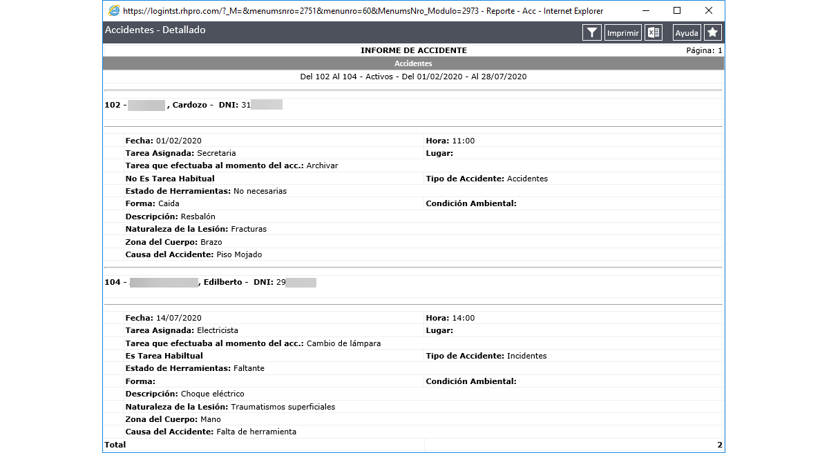 Reporte