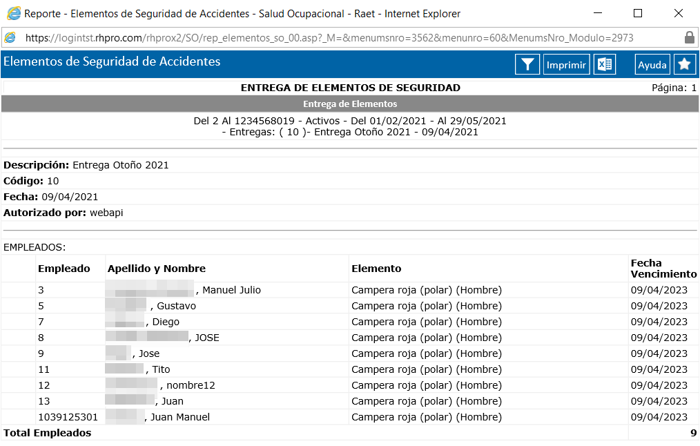 Reporte