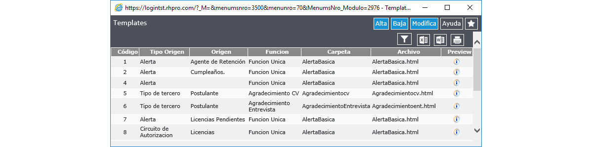 Templates