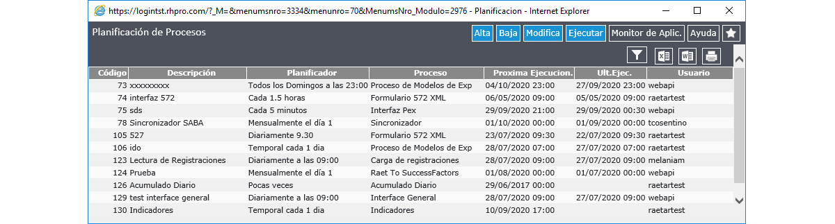 Procesos Planificados