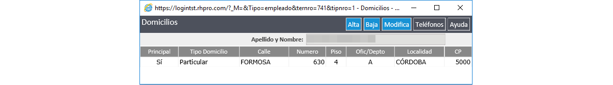 Datos del Empleado