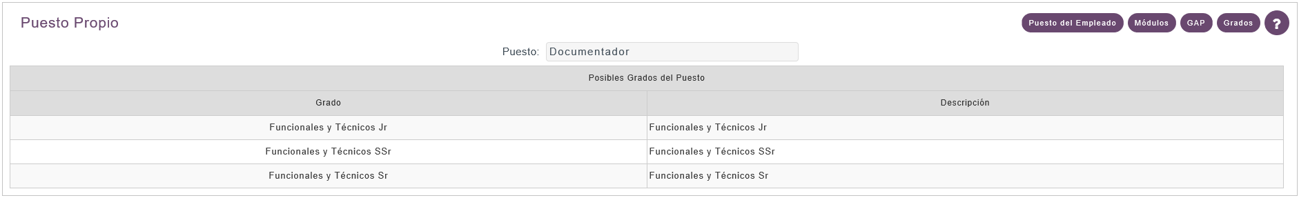 Descripción del Puesto