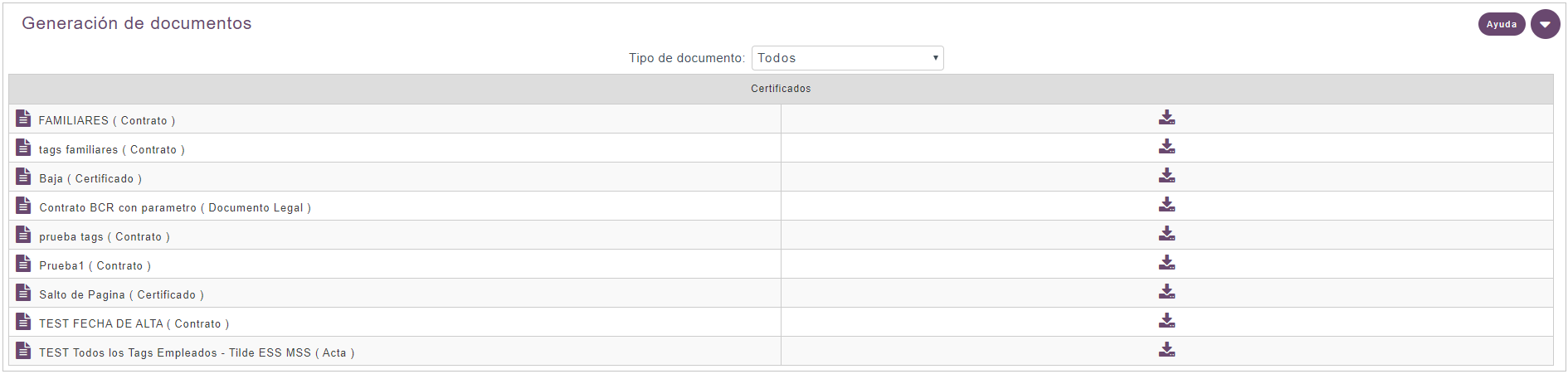 Generación de Documentos