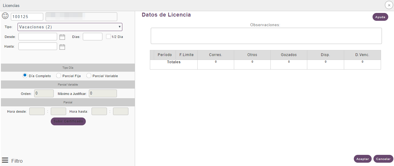 Licencias