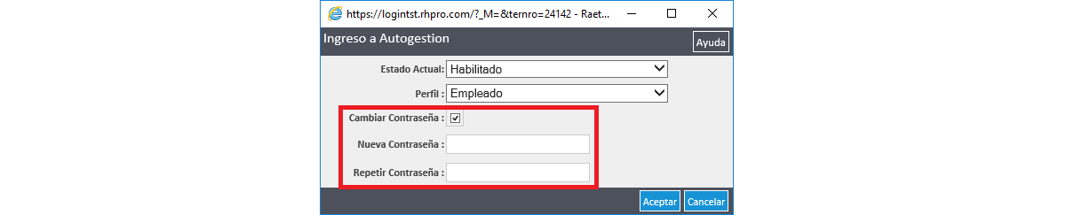 Cambiar Contraseña